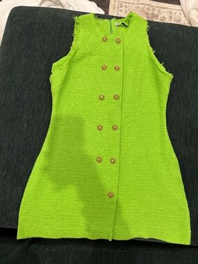 Lime Green Sleeveless Mini Dress